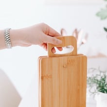 5 Piece Bamboo Chopping Board & Stand Set